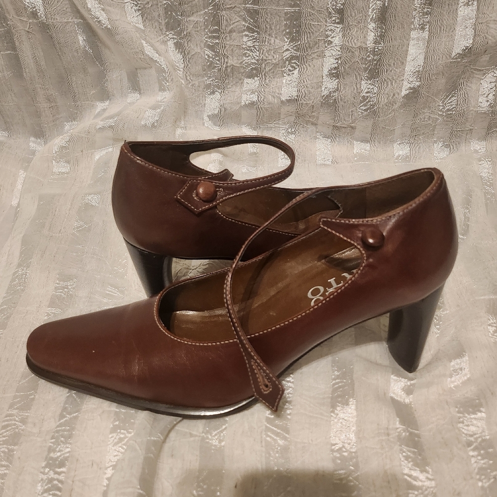 Brown Leather Women's Heels